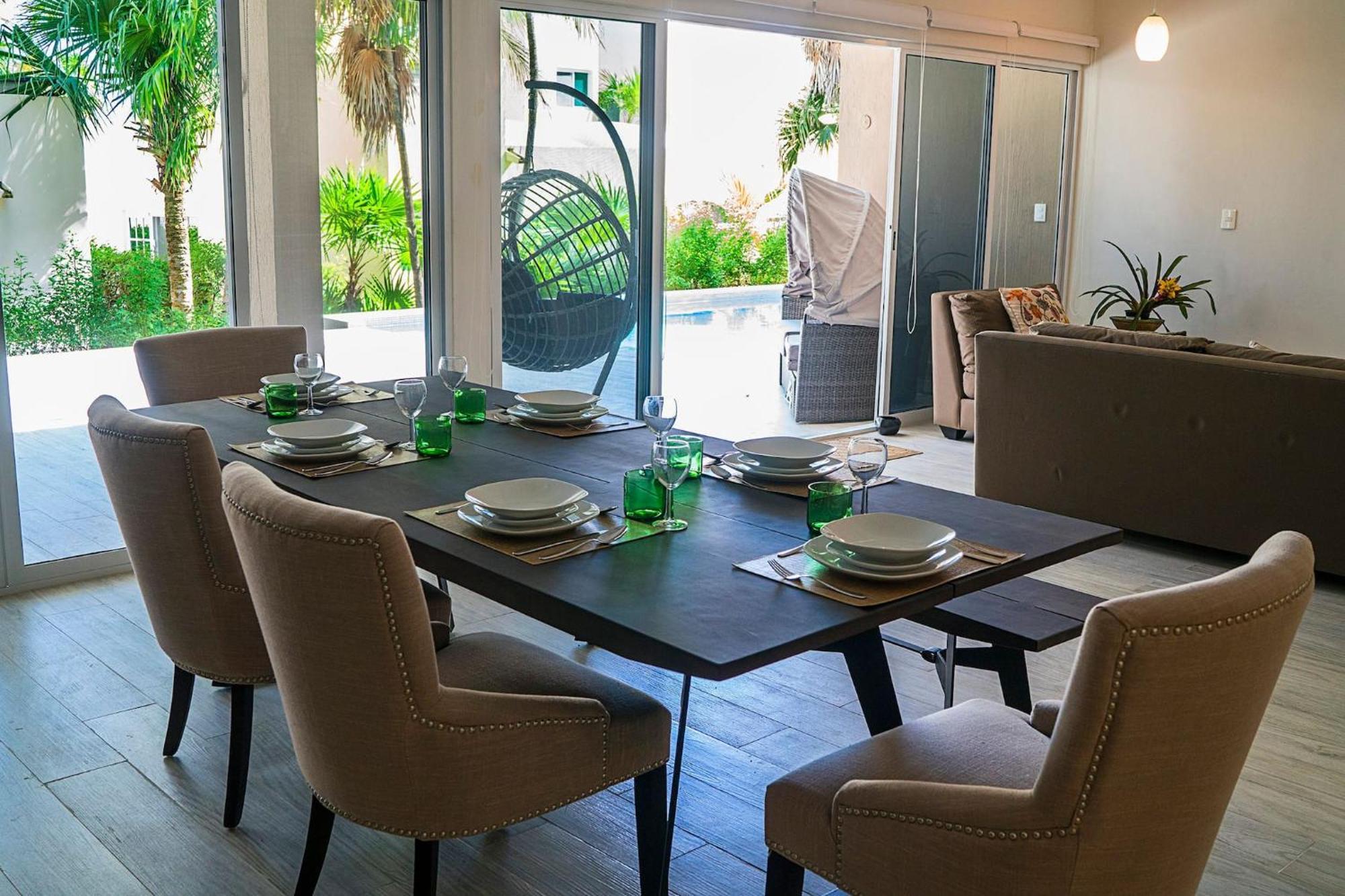 3Br Casa Matuk I Steps From Spectacular Beach I Private Pool 신데 델 카르멘 외부 사진